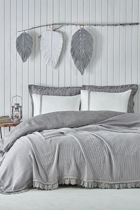 پیکه و ست پیکه دونفره طوسی پنبه ای Ecocotton - کد 283118606