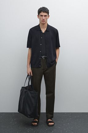 رویه آبی مردانه پنبه ای Massimo Dutti - کد 922714406