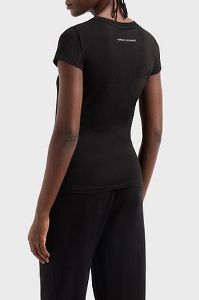 تیشرت مشکی زنانه رگولار Armani Exchange - کد 923665399