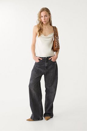 بلوز نباتی زنانه ساده Stradivarius - کد 922713563