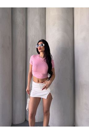بلوز صورتی زنانه چاپی Laressi - کد 922714787