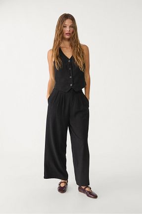 جلیقه مشکی زنانه اسلیم فیت Stradivarius - کد 922708249