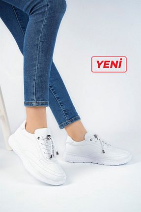 کفش کژوال سفید زنانه چرم خالص EnAsil - کد 922725155