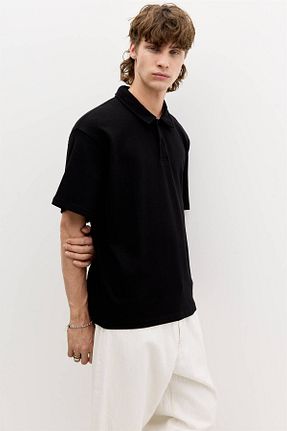 پولوشرت مشکی مردانه پنبه ای Pull & Bear - کد 922130791