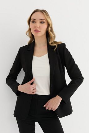 کت مشکی زنانه اورسایز Selen Giyim - کد 922737446