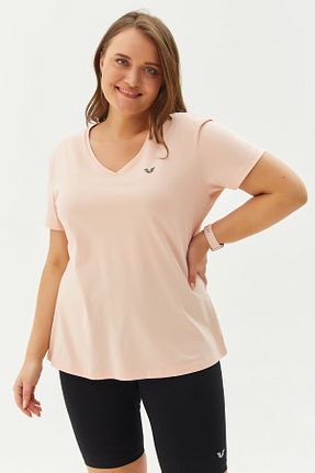 تیشرت سایز بزرگ نارنجی زنانه رگولار bilcee - کد 275388992