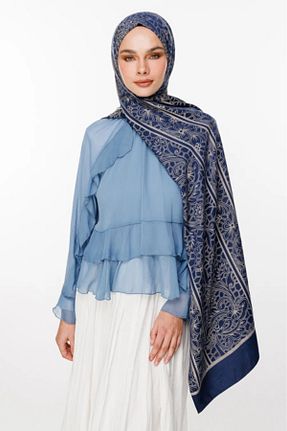 شال سرمه ای زنانه کشمیر Mooncorn - کد 900391963