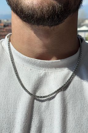گردنبند استیل ( فولاد ) طوسی زنانه استیل (فولاد) Takıştır - کد 922727435