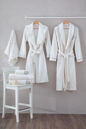 حوله پالتوئی بژ زنانه 10 + Ecocotton - کد 756835263