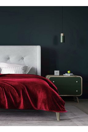 پتو تکنفره زرشکی Wellsoft Mislina Home - کد 83640483
