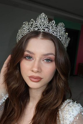 تاج طوسی زنانه سنک زیرکون Takıştır - کد 922757666