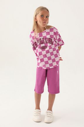ست بالاتنه و پائین تنه بنفش بچه گانه بافتنی U.S. Polo Assn. - کد 923464095
