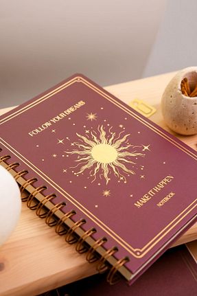دفتر زرشکی Sert Matt Notebook - کد 922771705