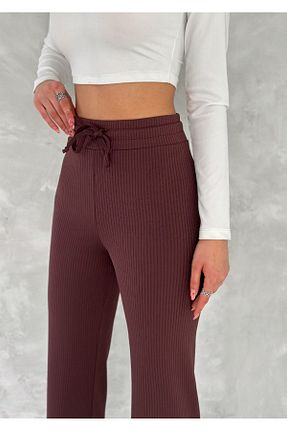 شلوار گرمکن حجاب زرشکی زنانه ساق پهن winmoda - کد 922768587