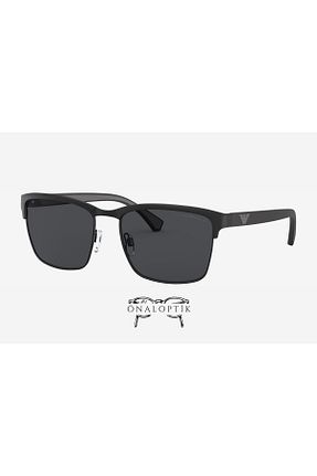 عینک آفتابی مشکی مردانه 56 Emporio Armani - کد 923482816