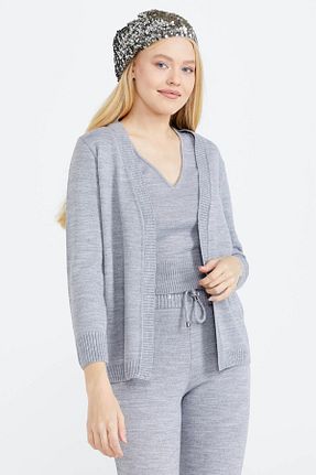 ست بالاتنه و پائین تنه طوسی زنانه تریکو Sementa - کد 56539650