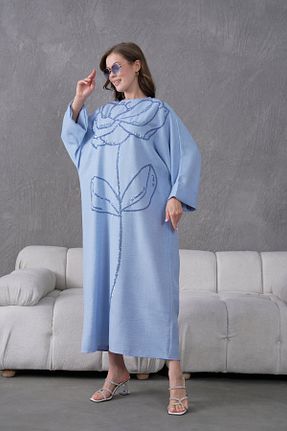 لباس آبی زنانه بافتنی Miss Allos - کد 922779940