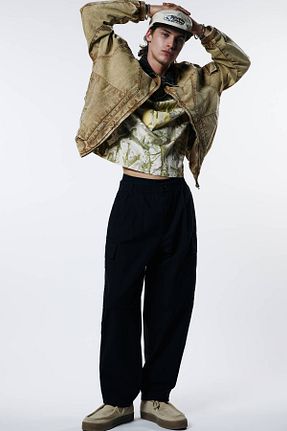 شلوار مشکی مردانه پنبه ای Pull & Bear - کد 922803700