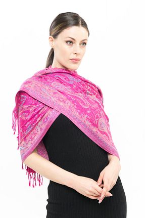 شال صورتی زنانه کشمیر K&B PASHMINA - کد 73255199