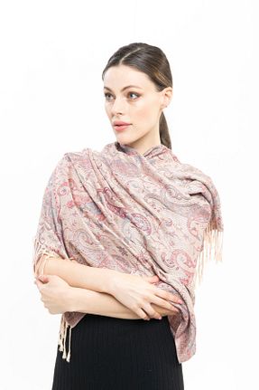 شال قهوه ای زنانه کشمیر K&B PASHMINA - کد 70382659