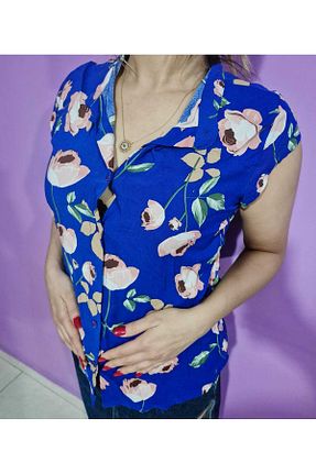 پیراهن رنگی زنانه یقه کتی ESOBEYBİ - کد 922800700