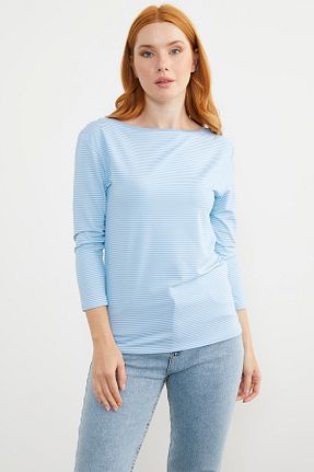 تیشرت آبی زنانه رگولار Sementa - کد 710900058