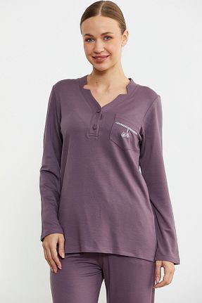 ست لباس راحتی بنفش زنانه Sementa - کد 922840380
