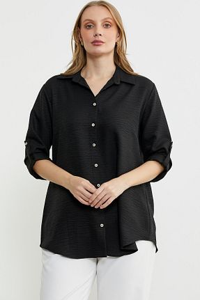 پیراهن مشکی زنانه سایز بزرگ Sementa - کد 922841413