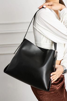 کیف دوشی مشکی زنانه چرم مصنوعی themoiss - کد 922874246