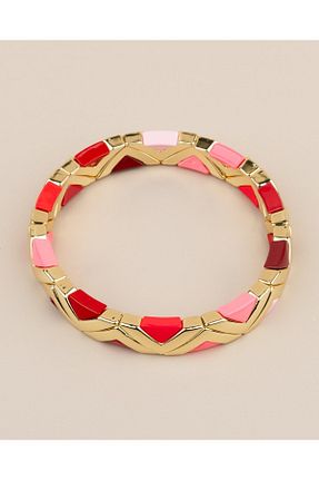 دستبند استیل (فولاد) طلائی روکش طلا Portakal Esintisi - کد 922881135