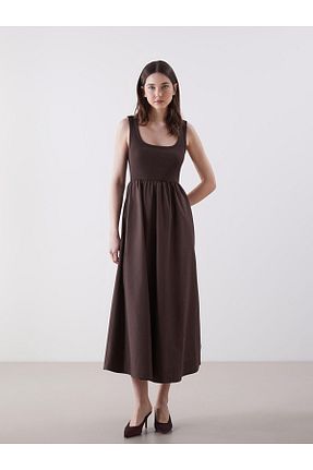 لباس قهوه ای زنانه بافتنی LC Waikiki - کد 922894473