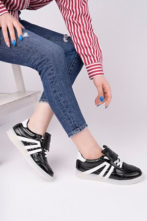 کفش اسنیکر مشکی زنانه بند دار ModaBizde - کد 922932925