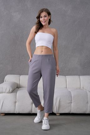 شلوار طوسی زنانه بافتنی MUZOTEX - کد 922931558