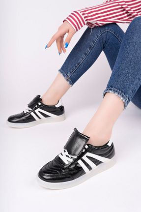 کفش اسنیکر مشکی زنانه بند دار ModaBizde - کد 922932925