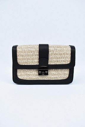 کیف دوشی مشکی زنانه حصیر birizmoda - کد 922938691