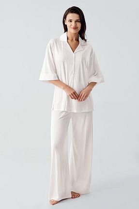 ست لباس راحتی نباتی زنانه ساده Artış - کد 922958692