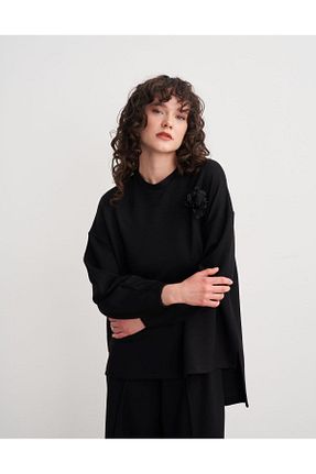 تونیک مشکی زنانه بافت Hare Butik - کد 922978006