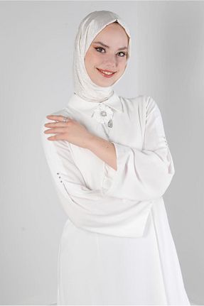 تونیک حجاب سفید زنانه پلی استر Alvina - کد 805968873