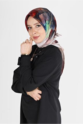 روسری طلائی پلی استر Alvina - کد 803519020