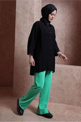 تونیک حجاب مشکی زنانه پلی استر Alvina - کد 818017066