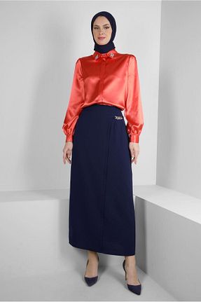 دامن حجاب سرمه ای زنانه رگولار Alvina - کد 804943651
