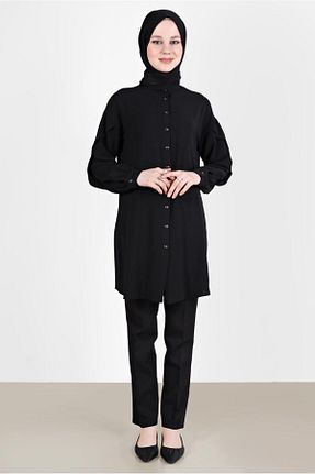 تونیک حجاب مشکی زنانه پلی استر Alvina - کد 804944779