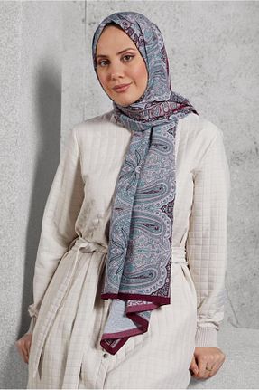 شال زرشکی زنانه پلی استر Alvina - کد 922968497