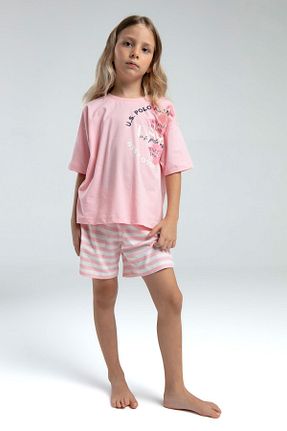 ست لباس راحتی صورتی بچه گانه چاپی U.S. Polo Assn. - کد 923691949