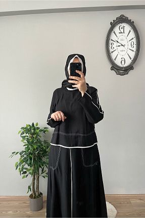 ست بالاتنه و پائین تنه حجاب مشکی زنانه Relaxed Micca - کد 922970450