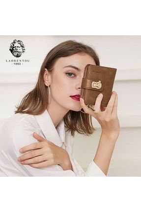 کیف پول قهوه ای زنانه ابعاد کوچک Laorentou - کد 922985233