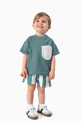 ست نوزادی سبز بچه گانه پنبه ای Jikko Baby - کد 923698956