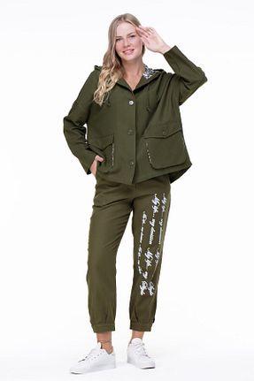 کت خاکی زنانه رگولار Eliş Şile Bezi - کد 65066769