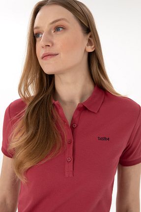 پولوشرت زرشکی زنانه پنبه ای U.S. Polo Assn. - کد 923005675