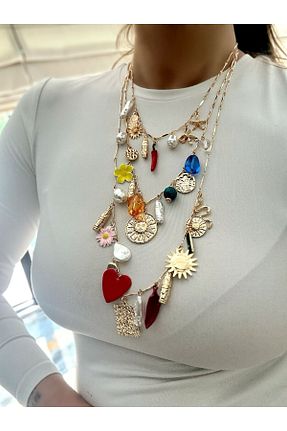 گردنبند جواهر رنگی زنانه MyladyAccessoriess - کد 922989311